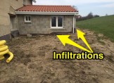 Infiltration d'eau dans la dépendance  Infiltration d'eau dans la dépendance