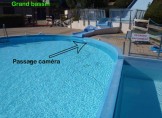 Passage caméra dans bassin de piscine